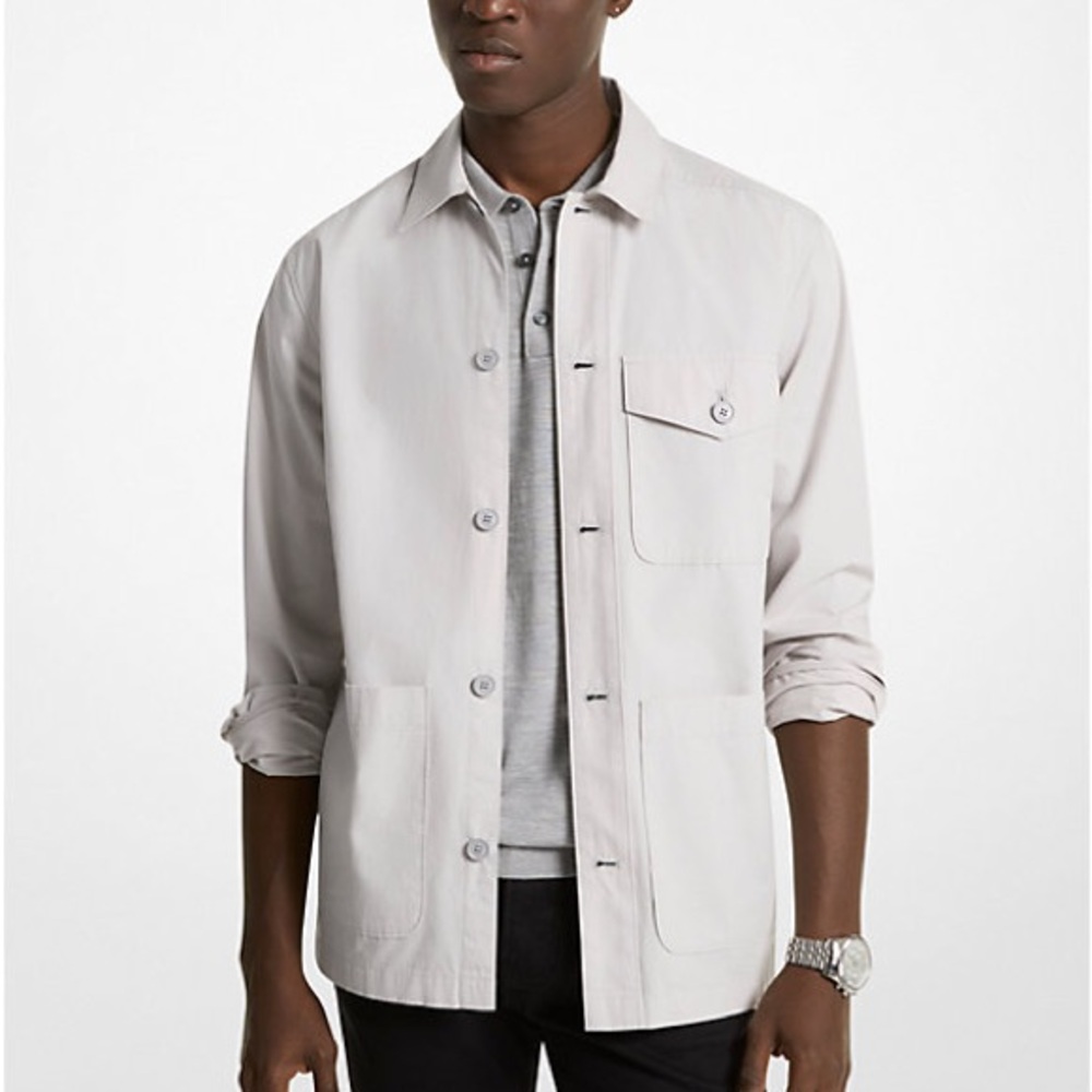 Michael Kors 100% Cotton Long Sleeve Unlined Shirt Jacket